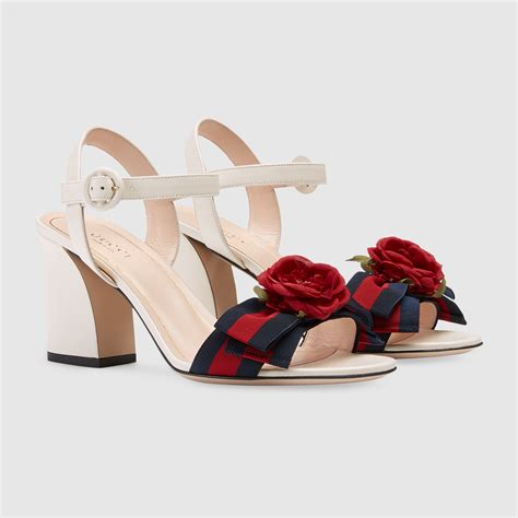 gucci leather mid-heel sandal|gucci high heels sandals.